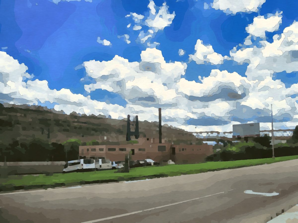Painting of the Market Street Bridge over the Ohio River at Steubenville, Ohio