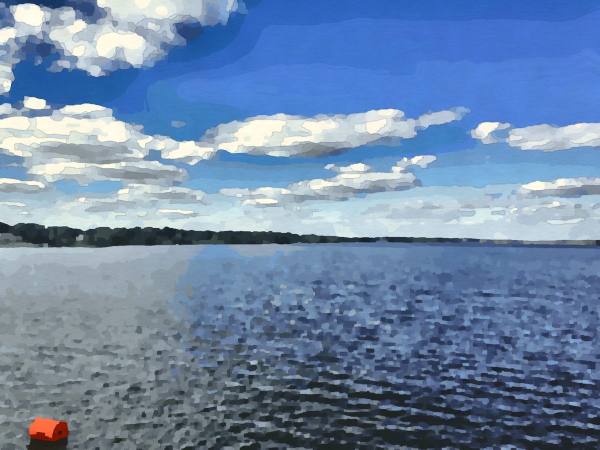 Painting of Hoover Reservoir near Sunbury, Ohio