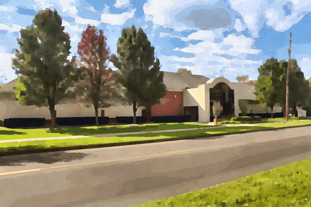 Painting of the National Packard Museum in Warren, Ohio