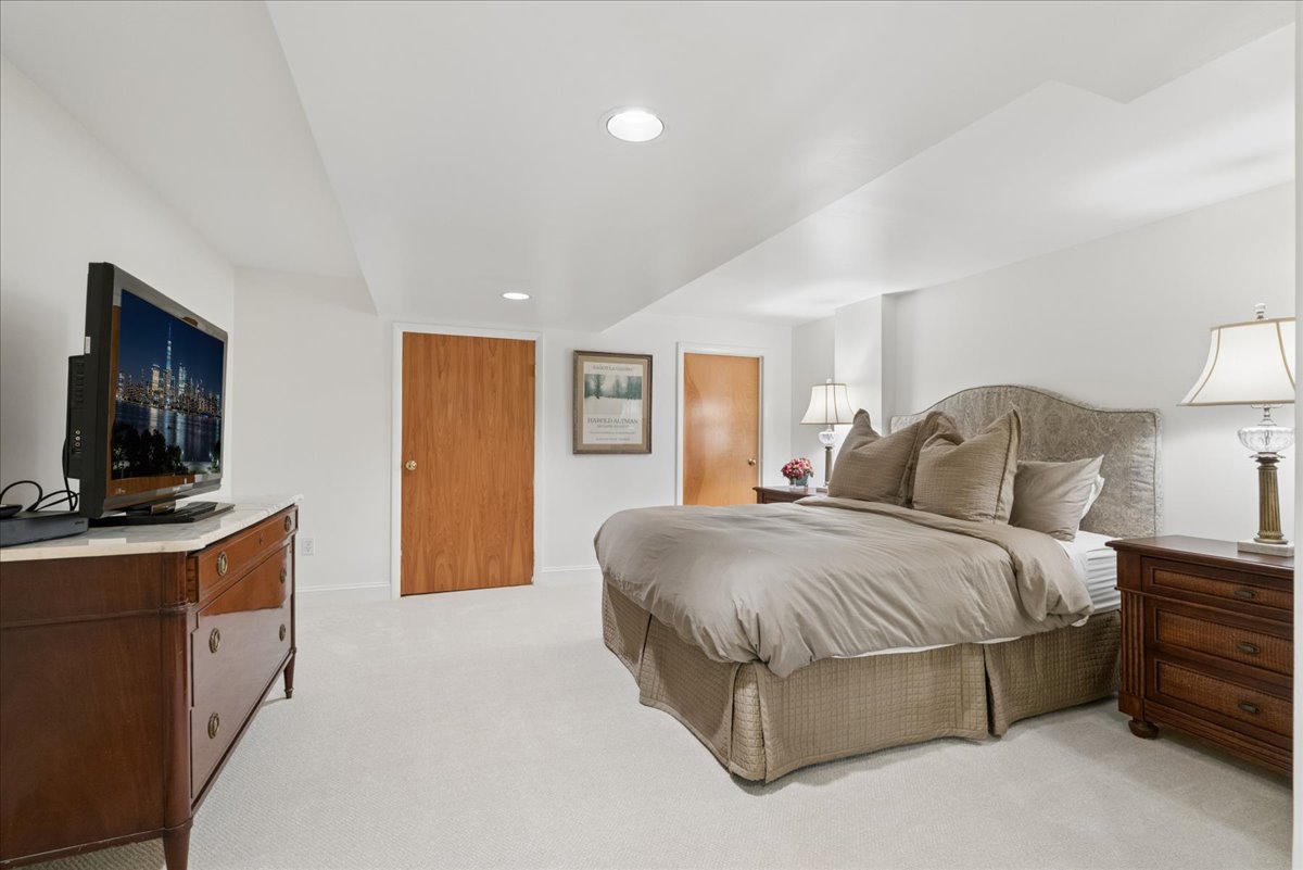 Lower level guest space at 15 Copper Vail Court in Princeton NJ