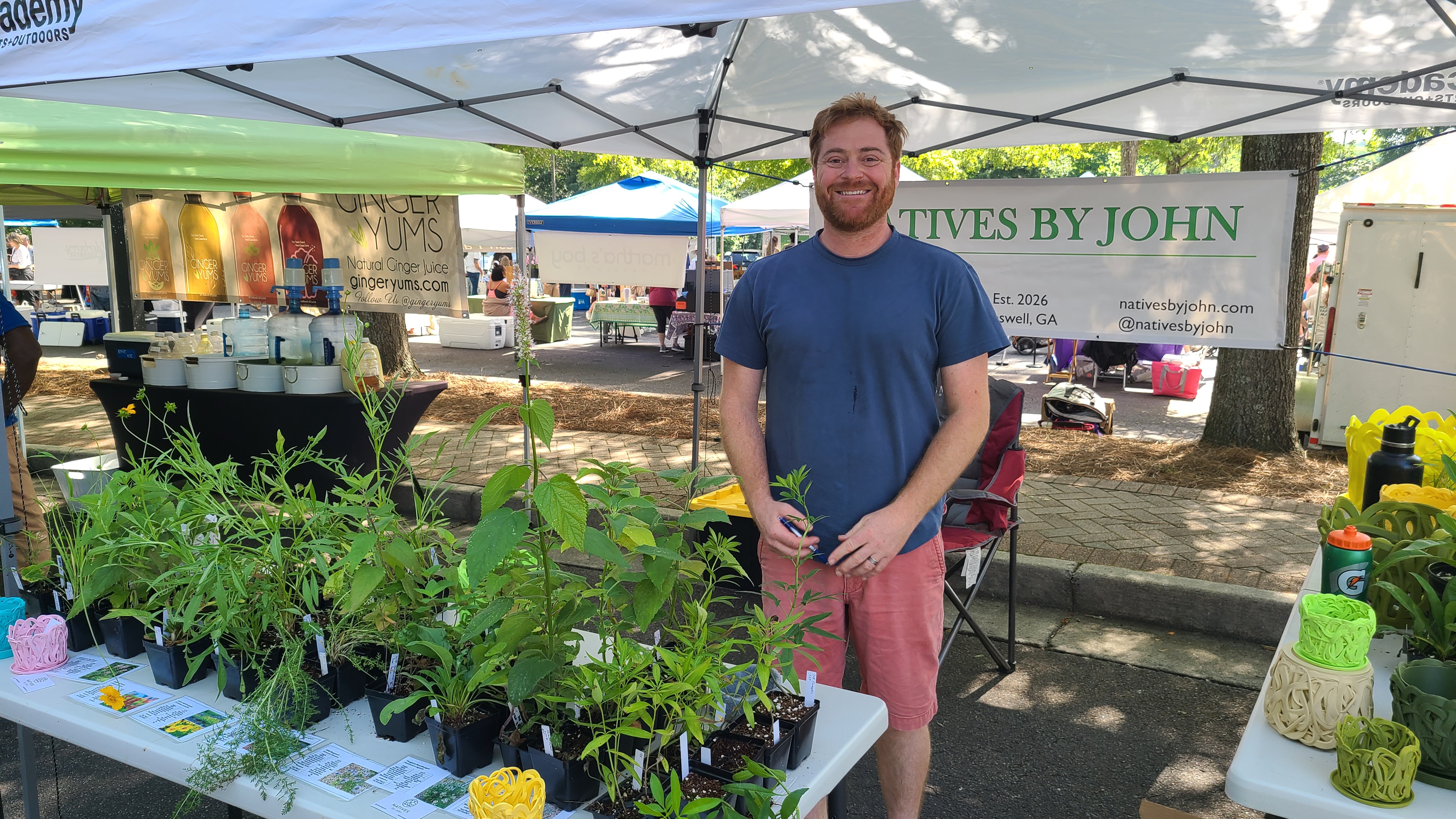 Roswell farmers market produce and plants