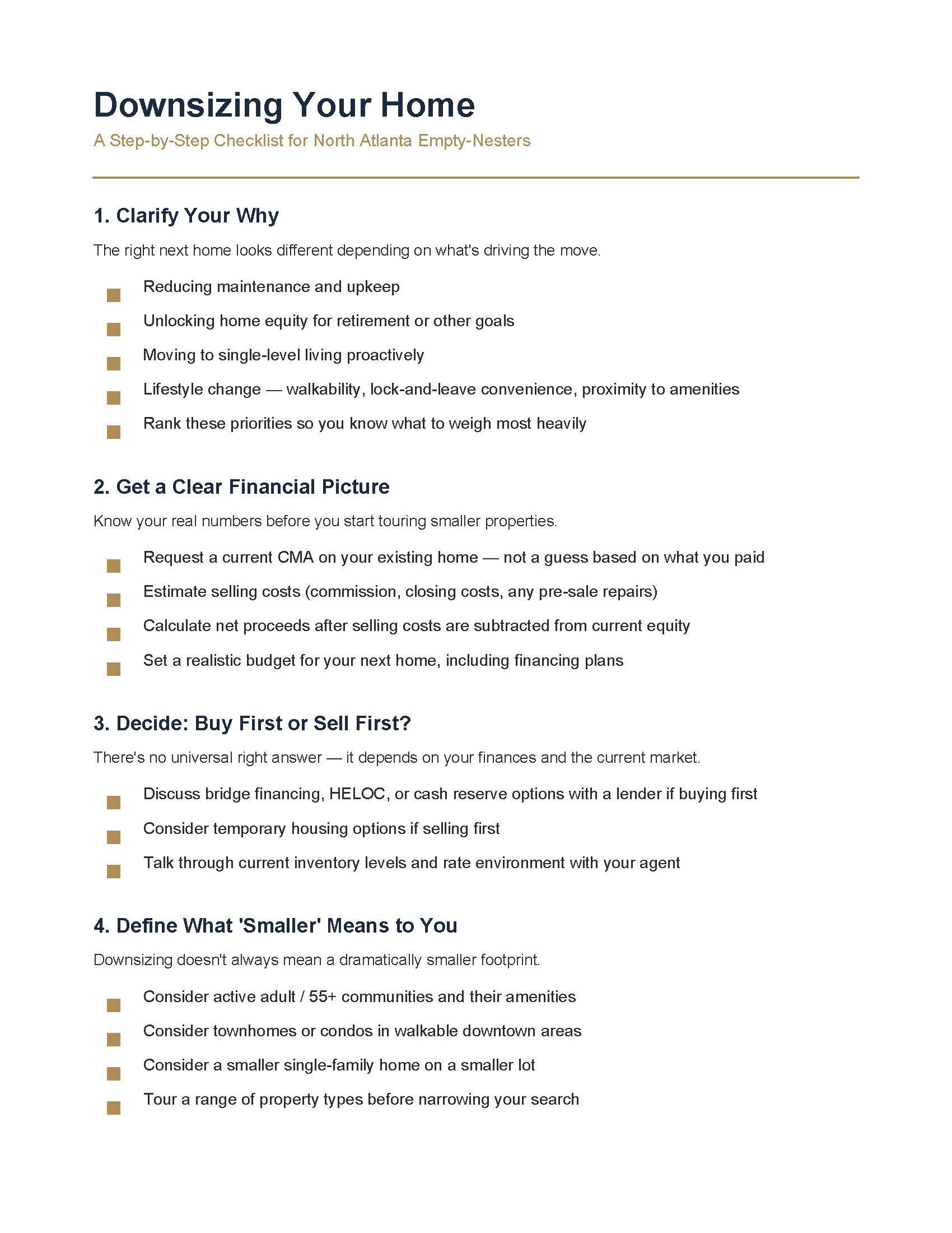 Download downsizing checklist
