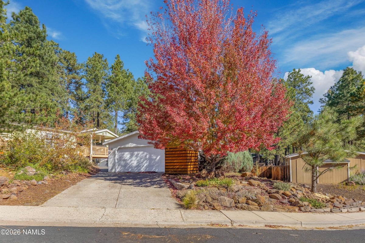 Insulated 2-car garage and 12x12 Tuff Shed at 2196 W Alaska Ave in Railroad Springs, Flagstaff, AZ