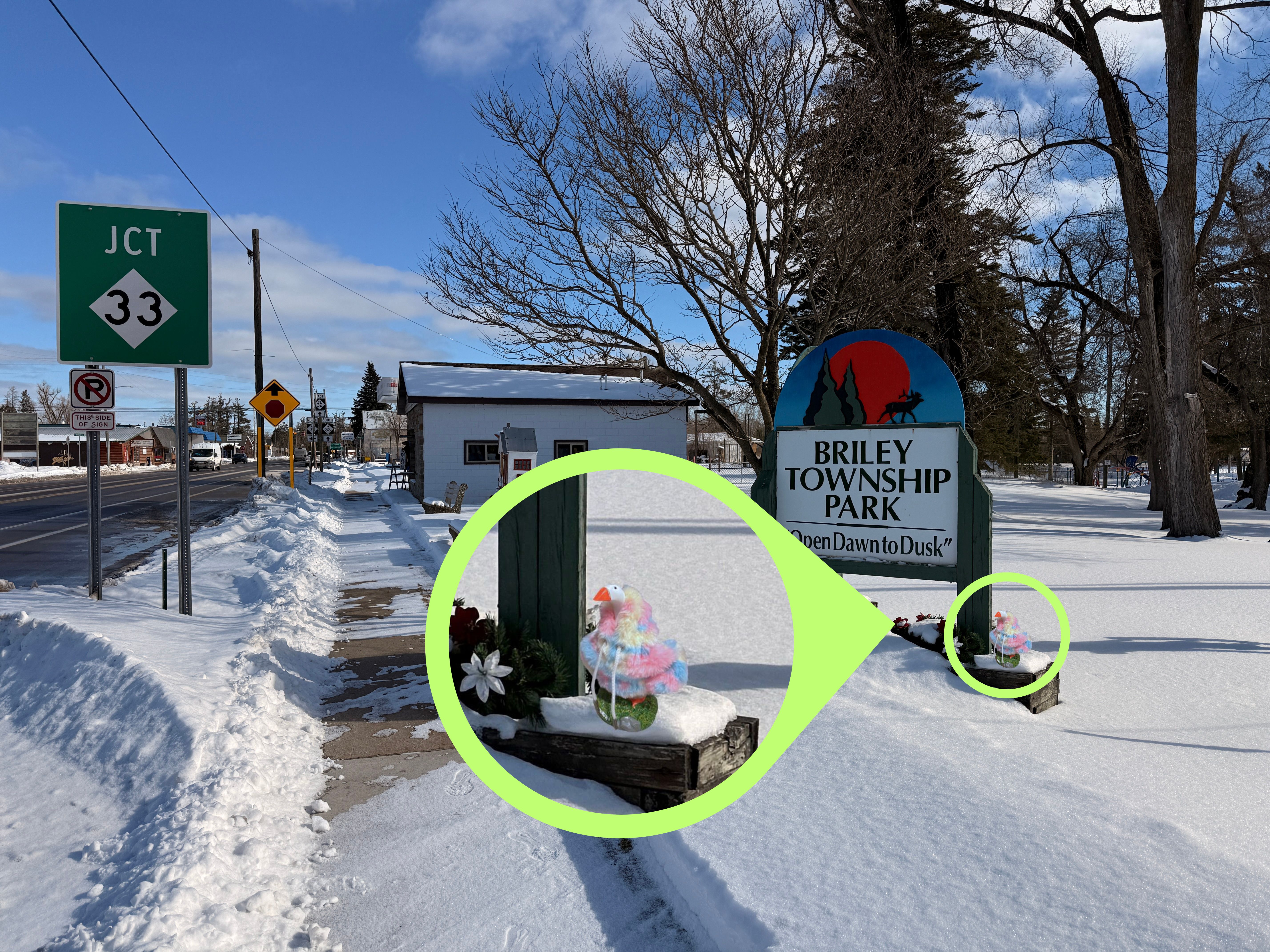 Hughie Reveal - Found at Briley Township Park sign during Sno*Drift Rally - Huston Real Estate in Atlanta, Michigan