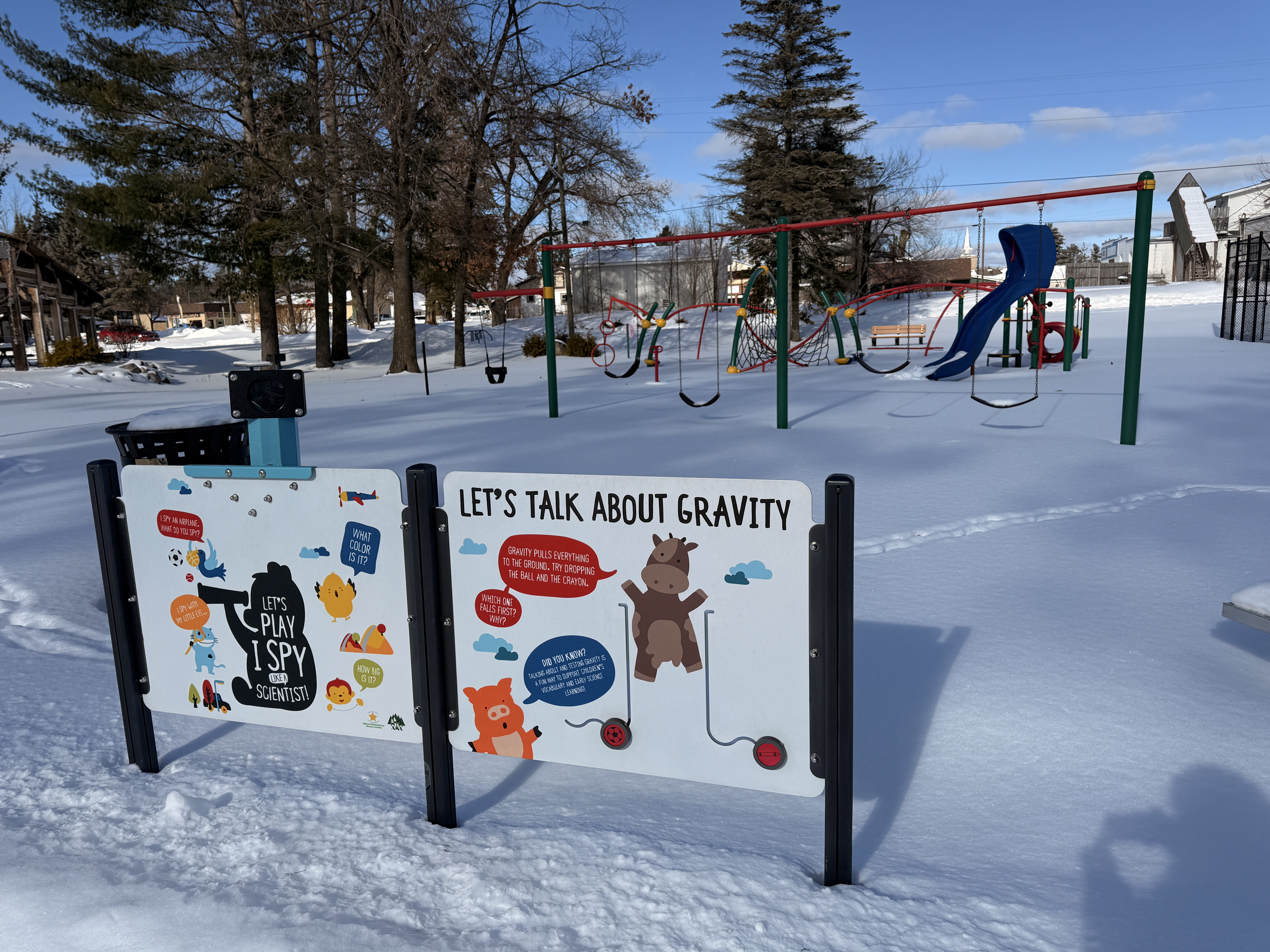 Playground details at Briley Township Park Atlanta MI - Huston Real Estate