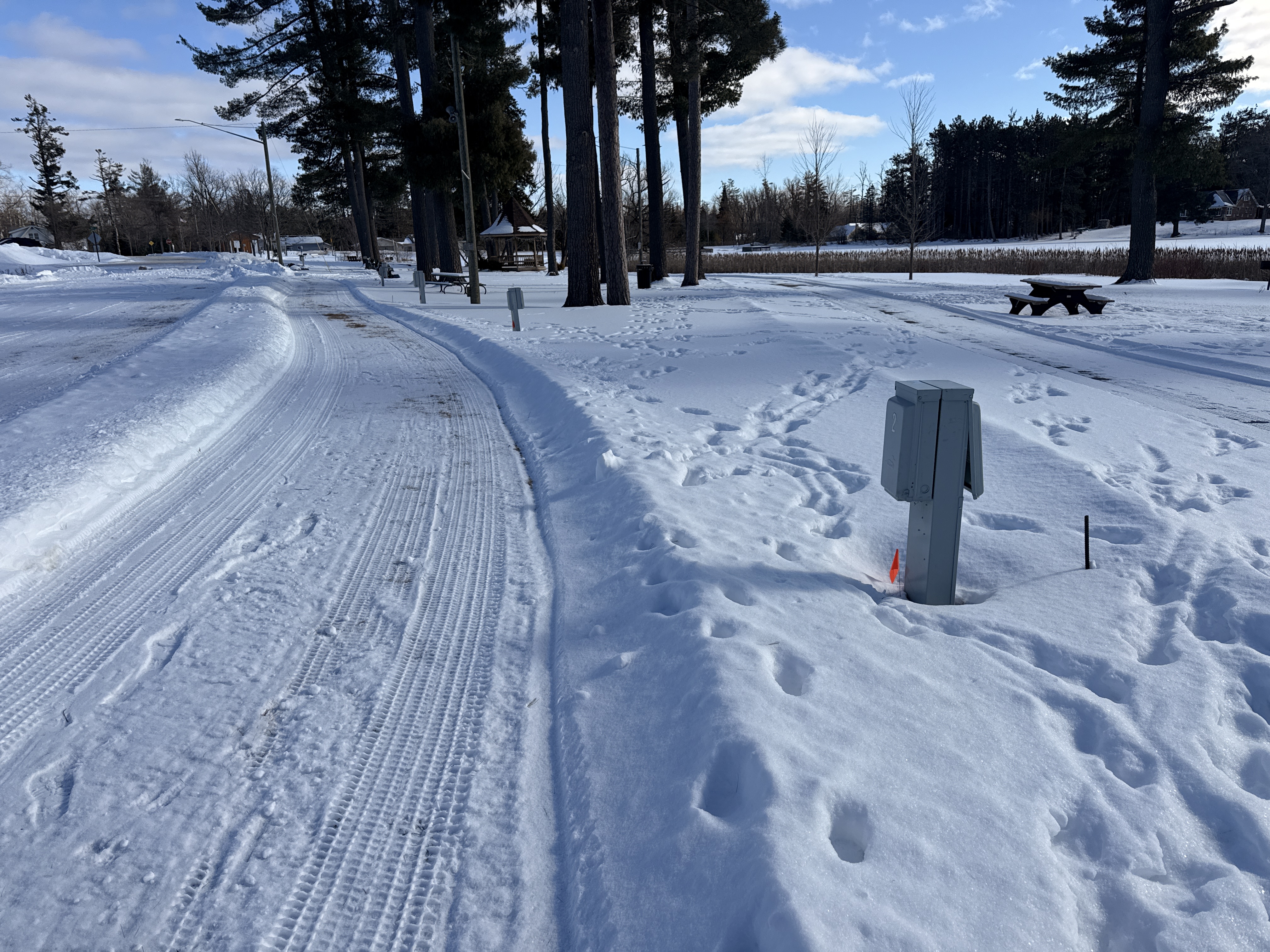 Vendor electric hookups for events at Briley Township Park Atlanta Michigan - Huston Real Estate