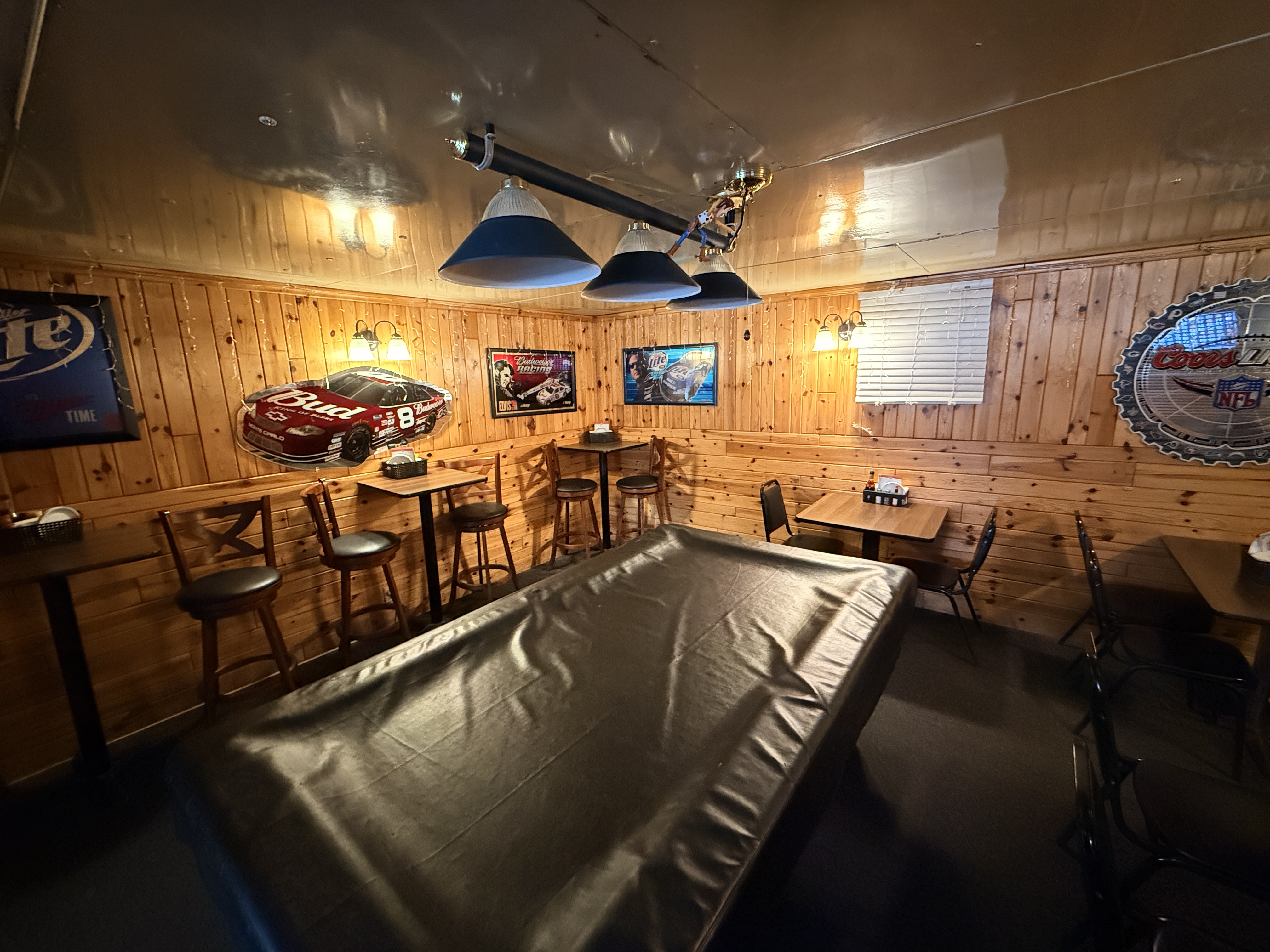 Second view of backroom with pool table Lewiston Hotel