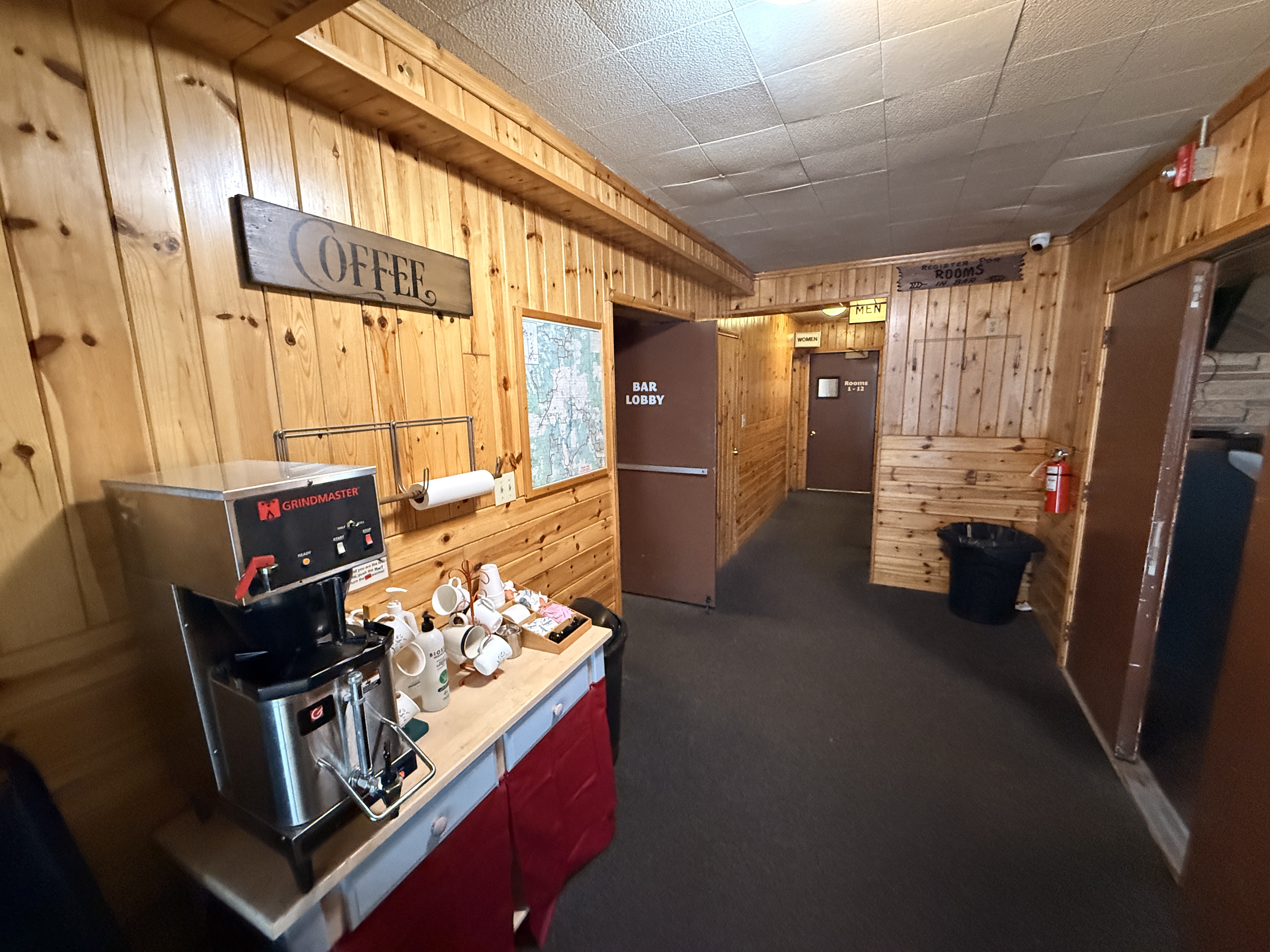 Complimentary coffee bar for guests