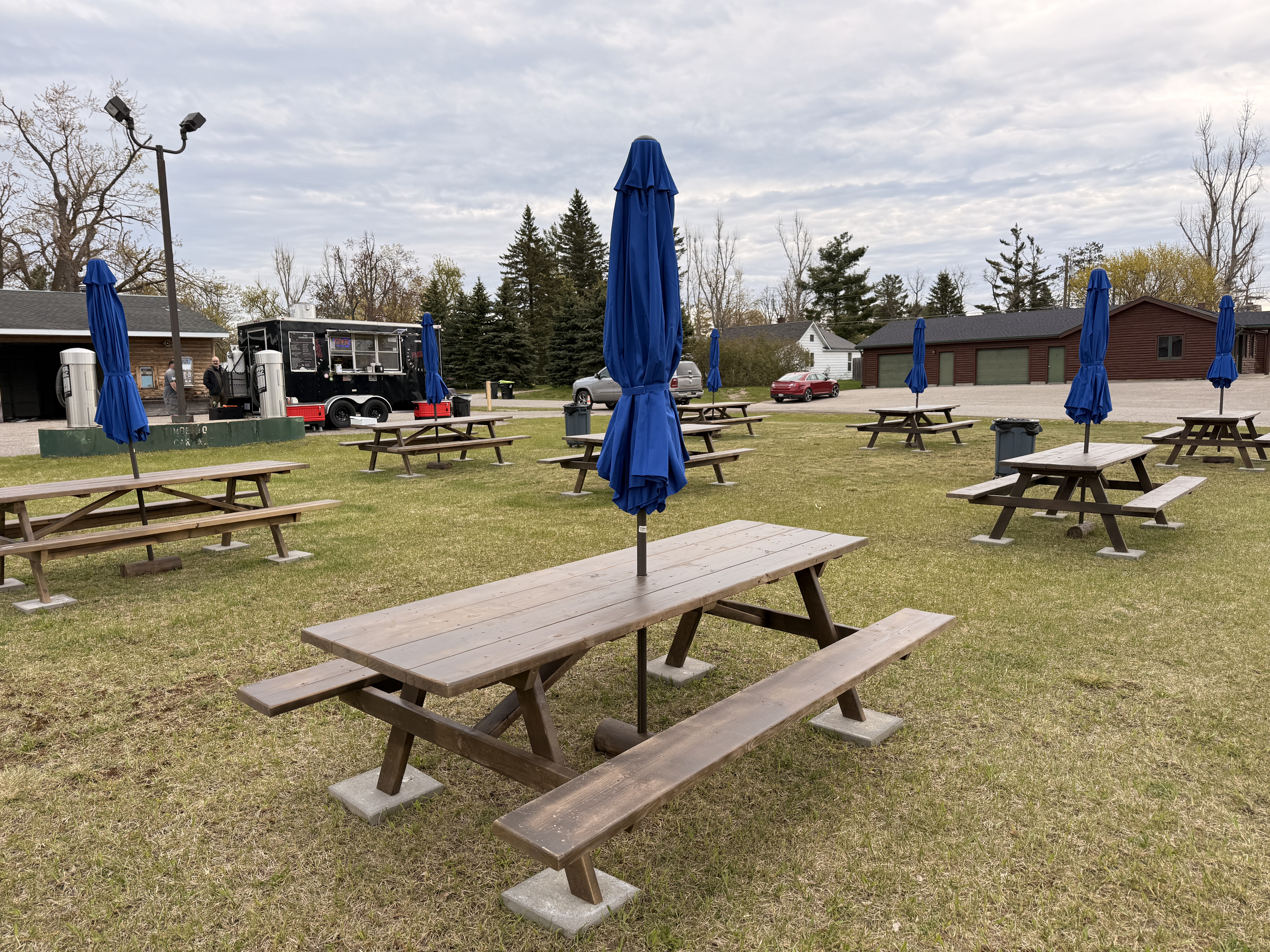 The Paddling Pig tables and outdoor setup - Lewiston Northern Michigan