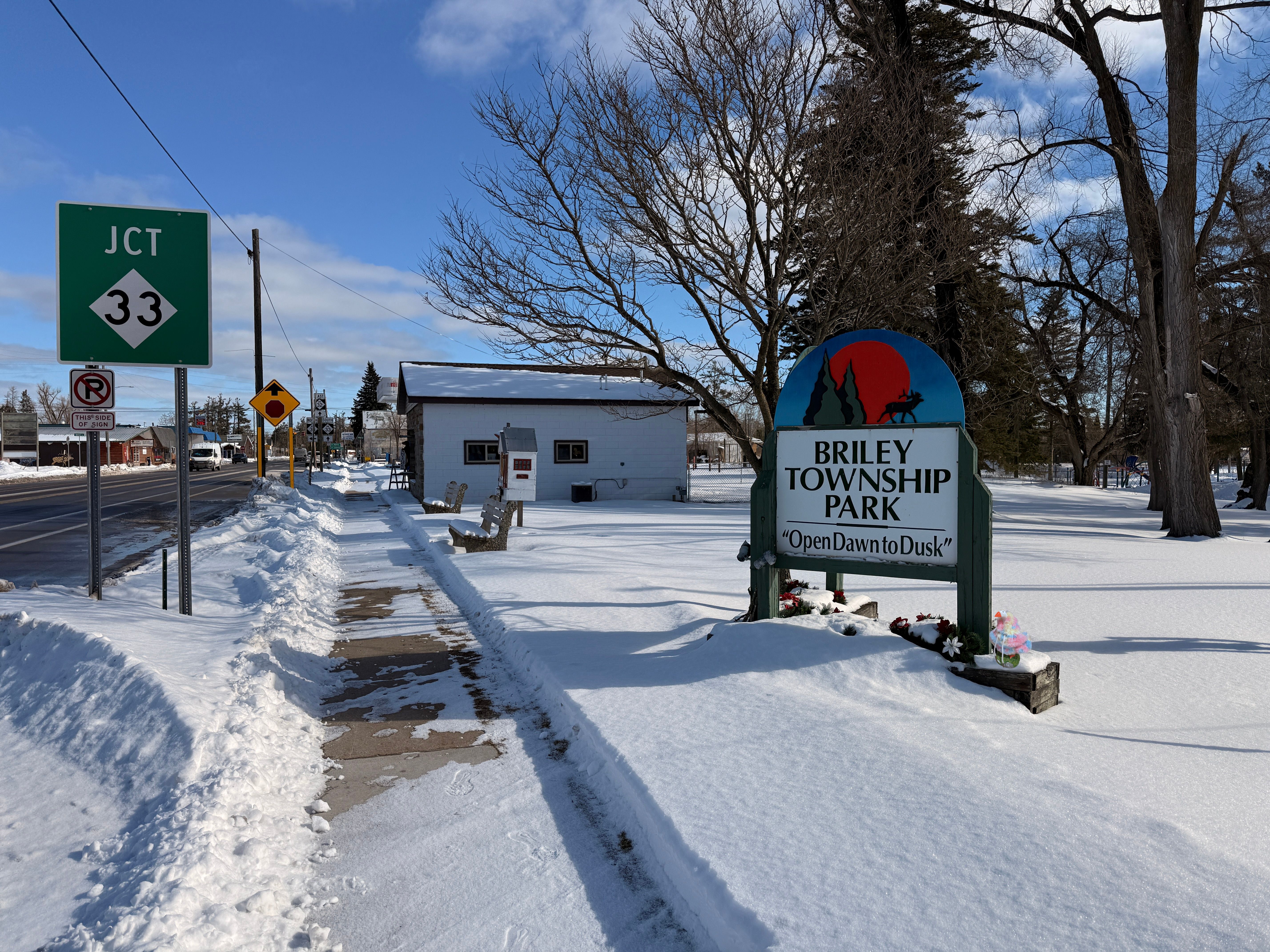 Spot Hughie at Briley Township Park - Atlanta, Michigan during Sno*Drift Rally - Huston Real Estate