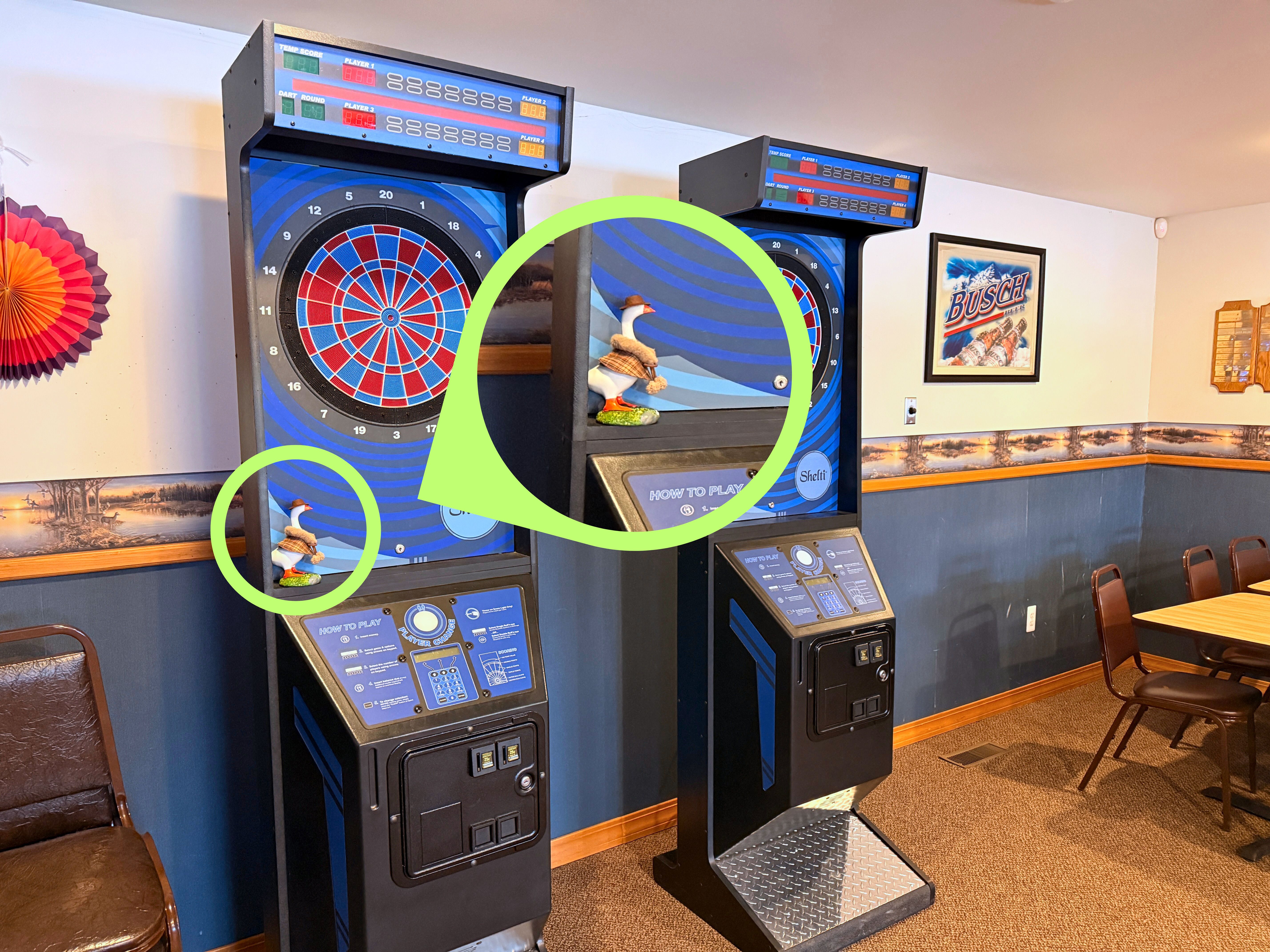 Hughie Reveal - Found on the dartboards at Fun Ones Adventure Club - Huston Real Estate in Lewiston, Michigan