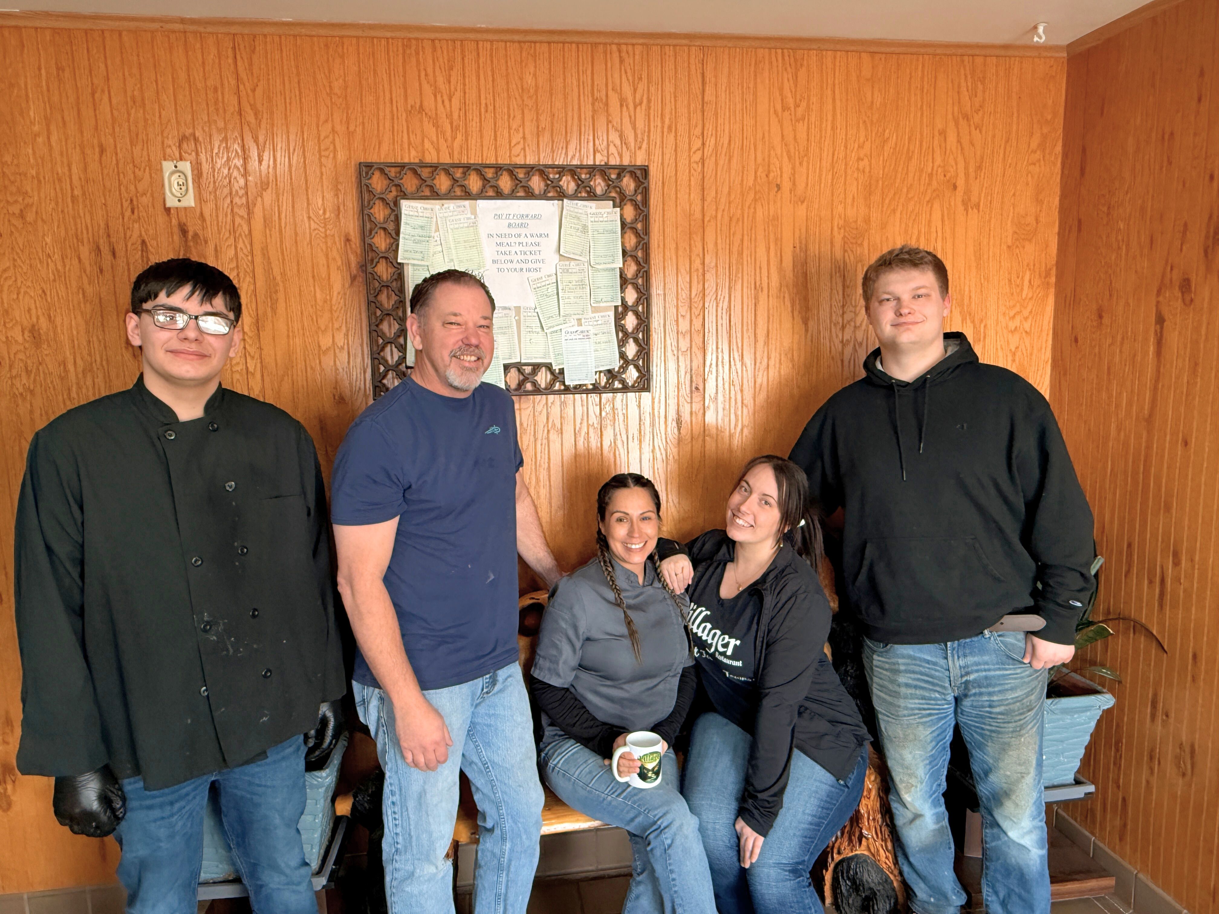 The Villager Restaurant staff team photo in Lewiston, Michigan - Huston Real Estate