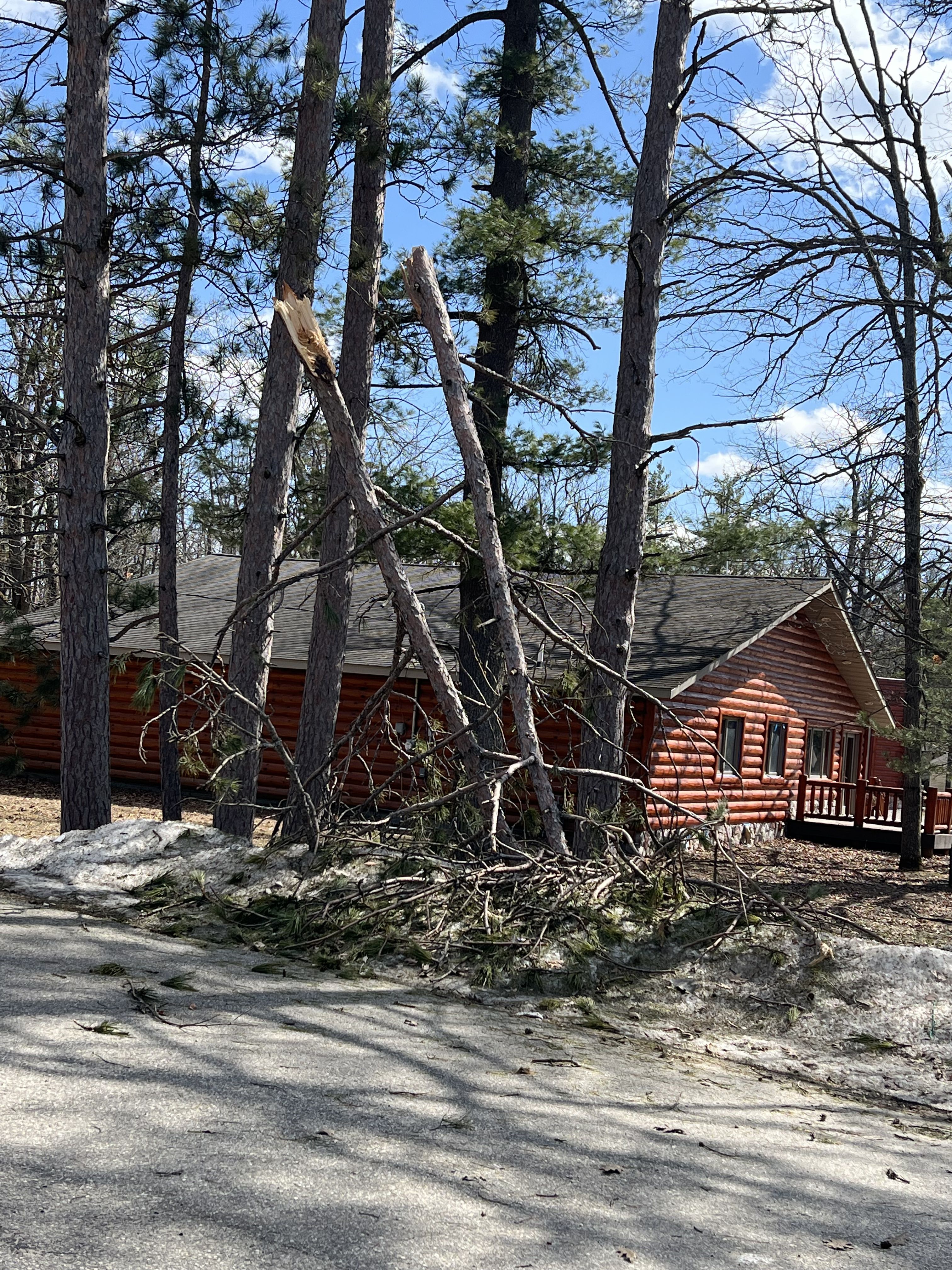 Ice storm damage - Lewiston Michigan March 2025 - Huston Real Estate