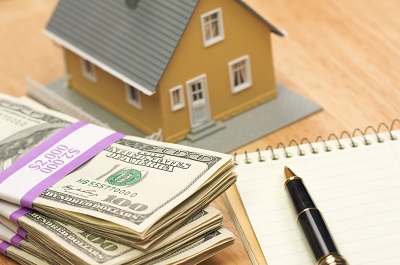 House, money, notepad