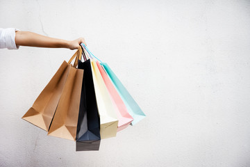 Hand with shopping bags