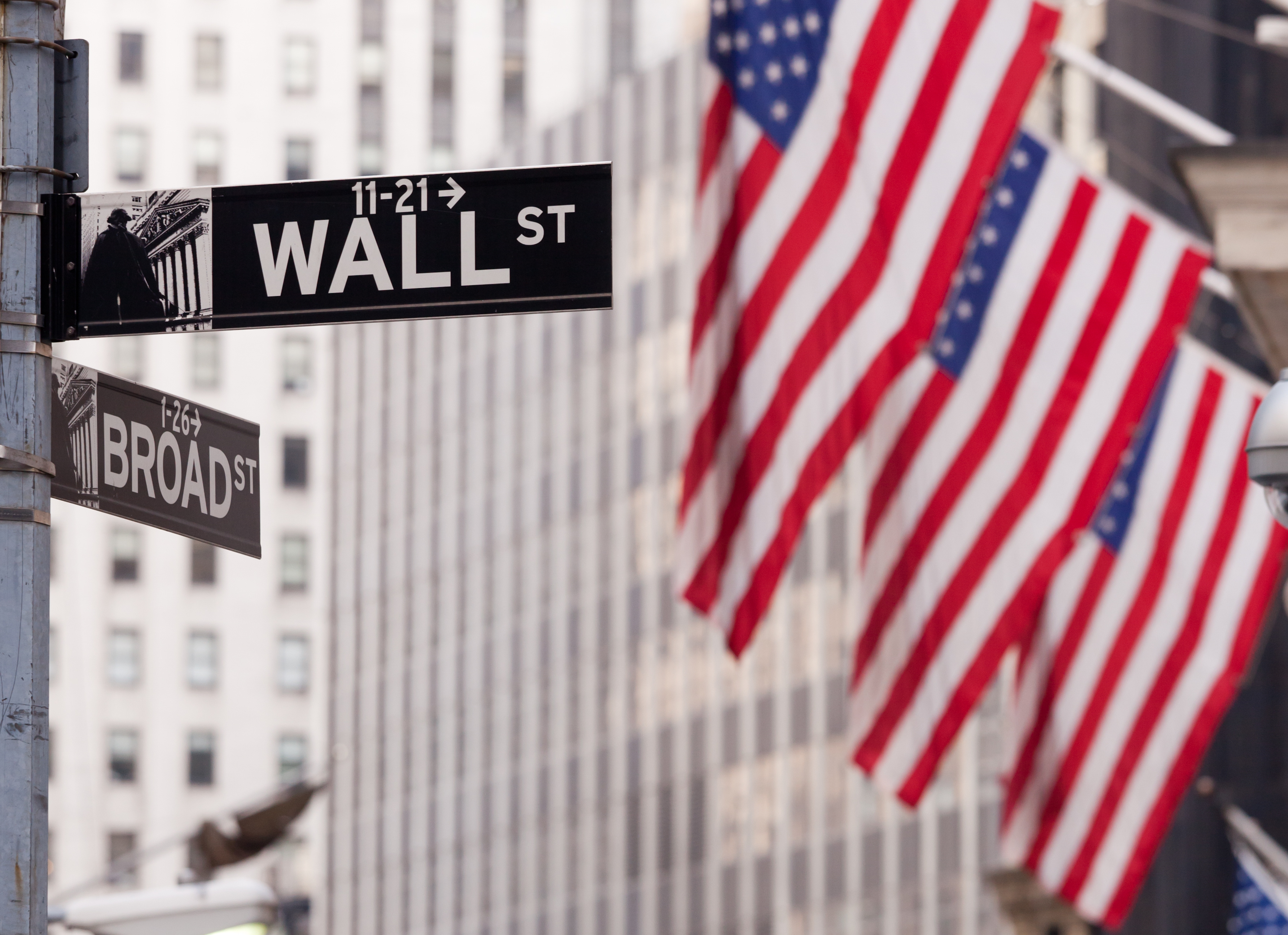 Wall and Broad Street Signs FiDi