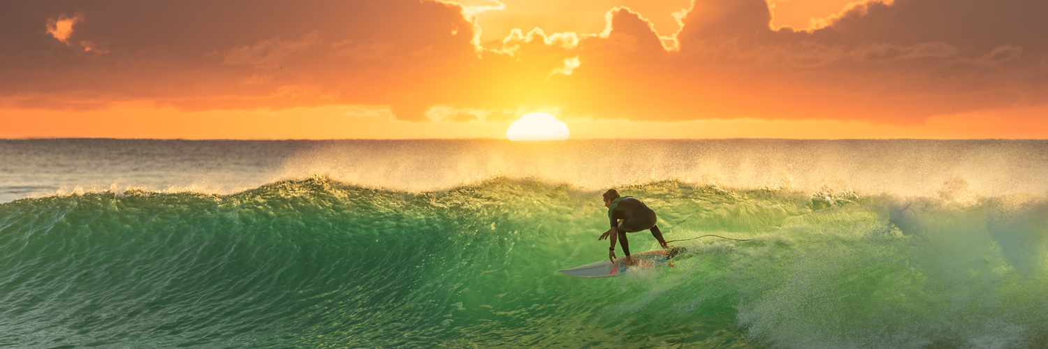 Surfing at Sunrise