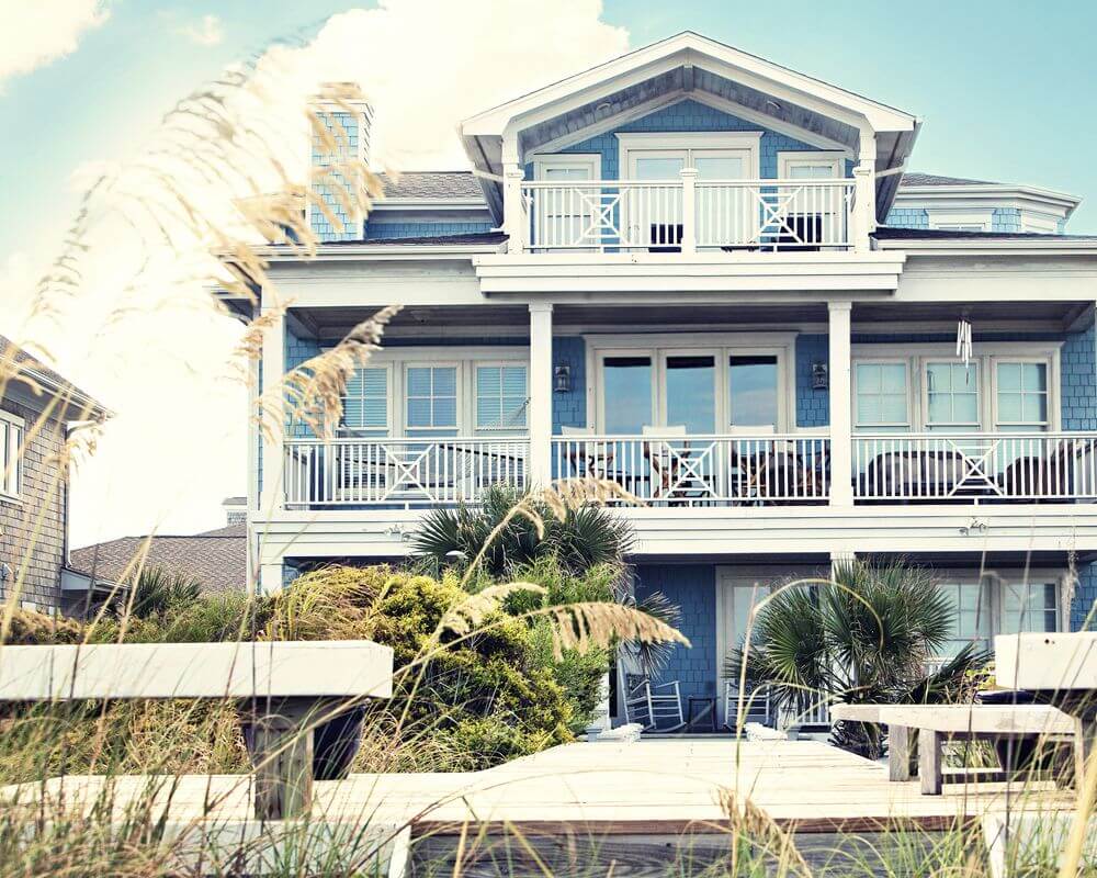 Waterfront homes on a lagoon in Ocean City, NJ