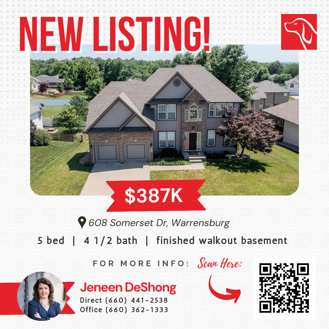 New Listing 608 Somerset Drive, Warrensburg, MO 64093