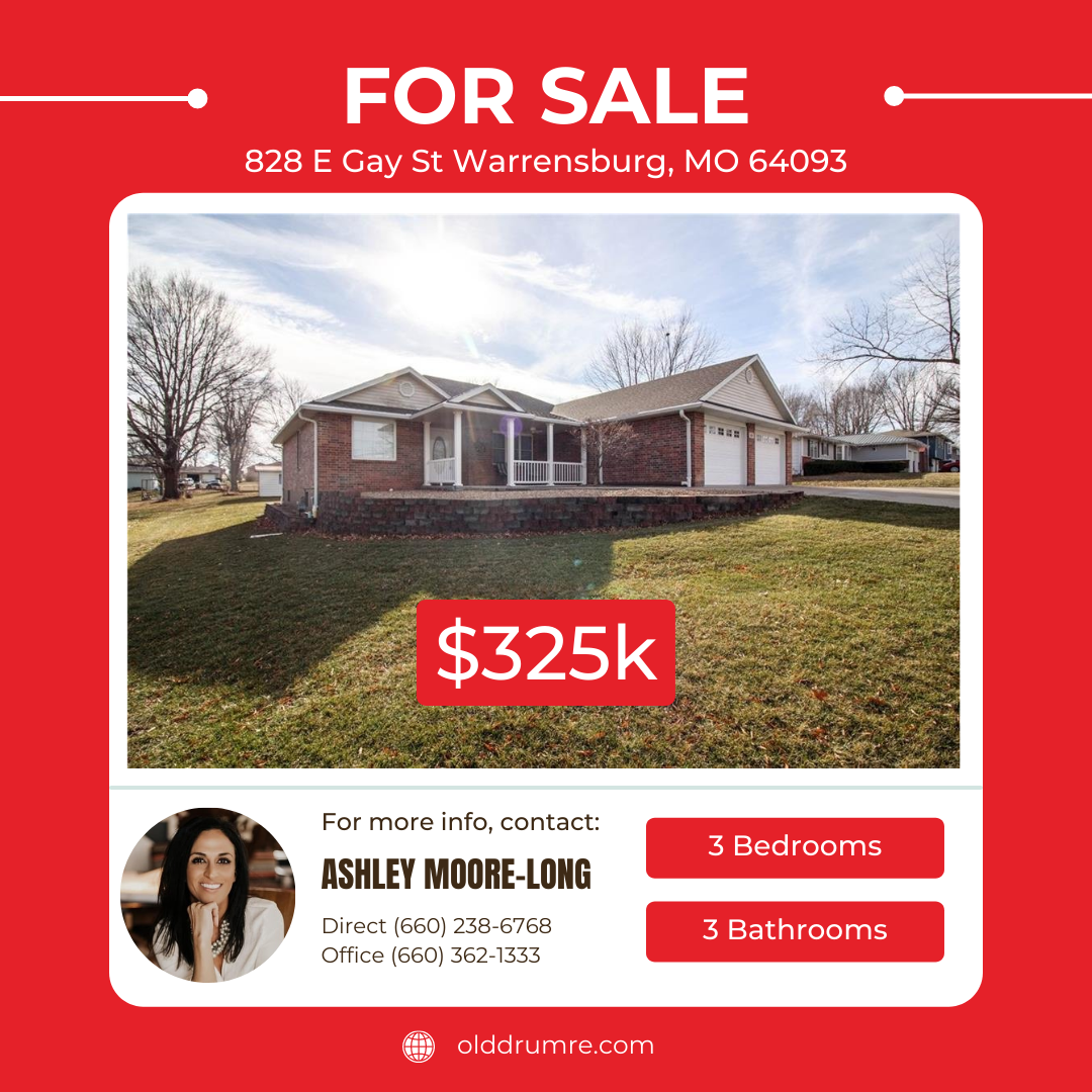 New Listing 828 E GAY Street, Warrensburg, MO 64093