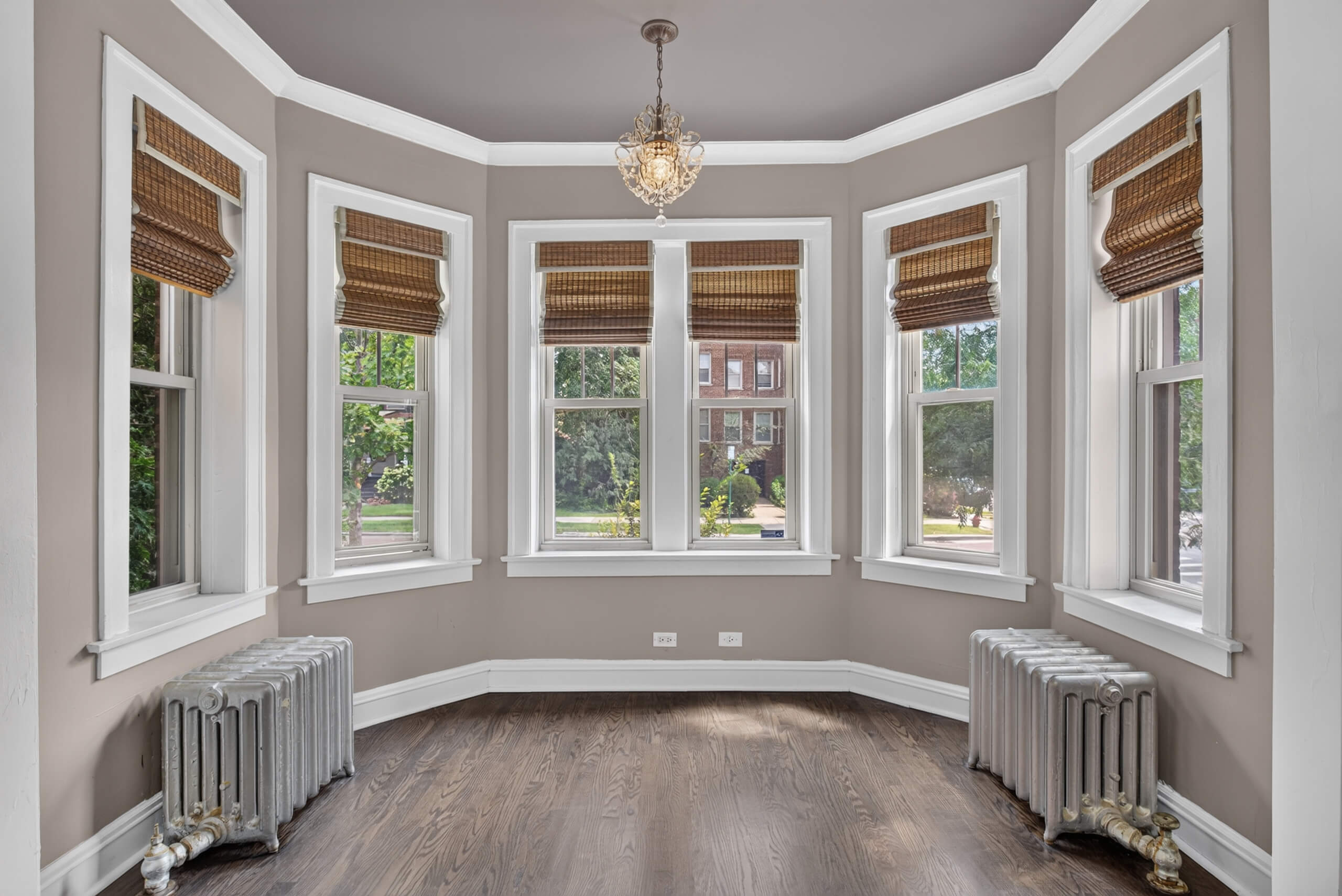 East-facing sunroom in a vintage Oak Park condo