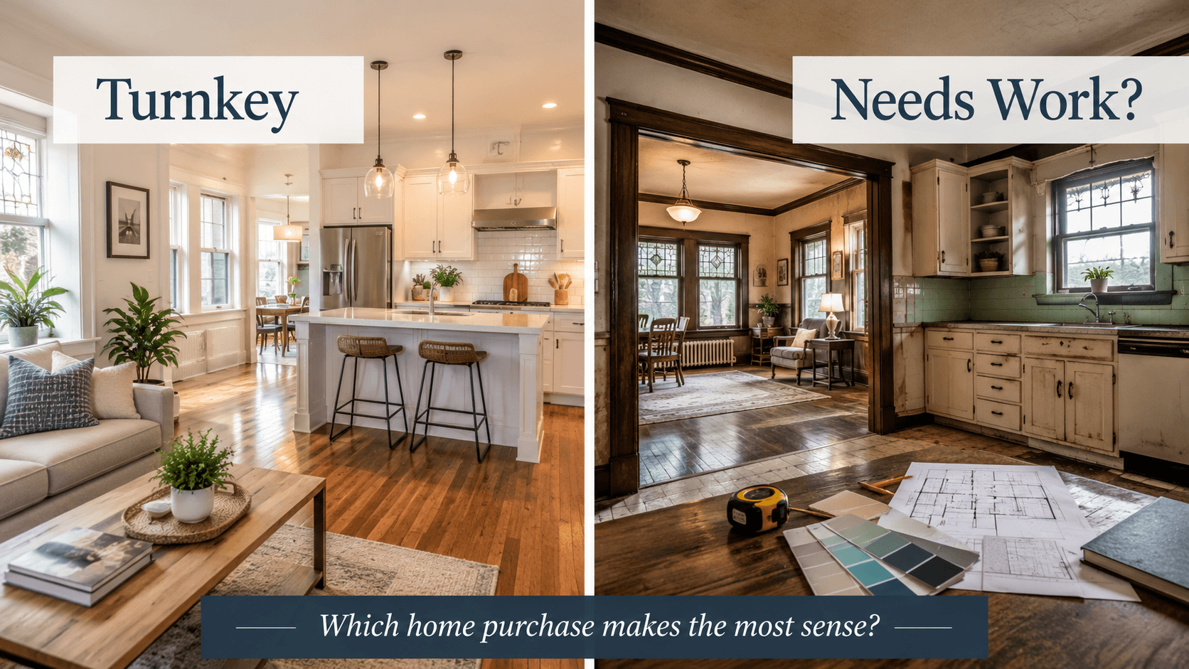 Turnkey homes may feel easier, but a house that needs work can sometimes be the smarter long-term buy if the location, layout, price, renovation scope, and financing all make sense.