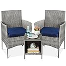 3 piece outdoor wicker bistro seating