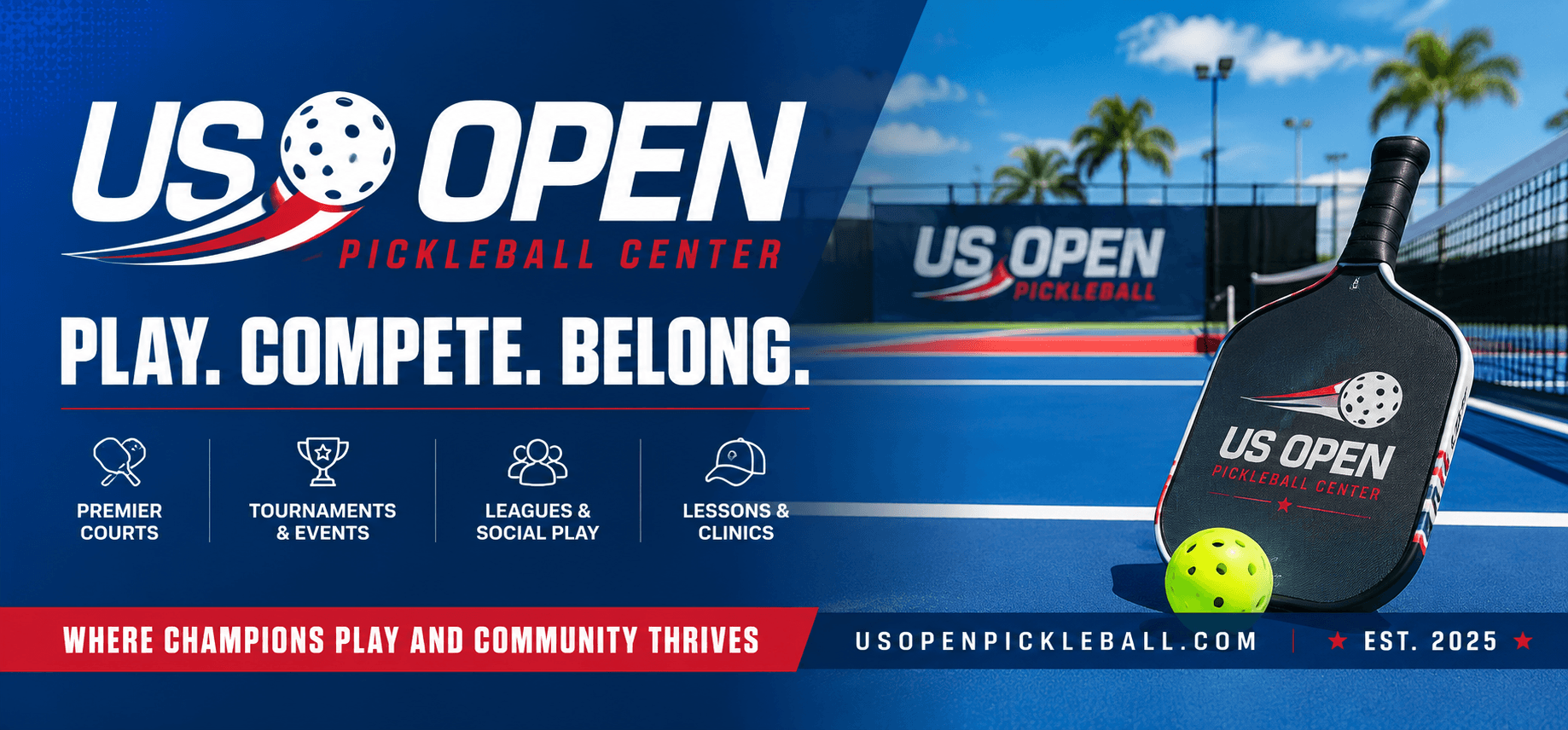 US Open Pickleball Center at East Naples Community Park in Naples, Florida