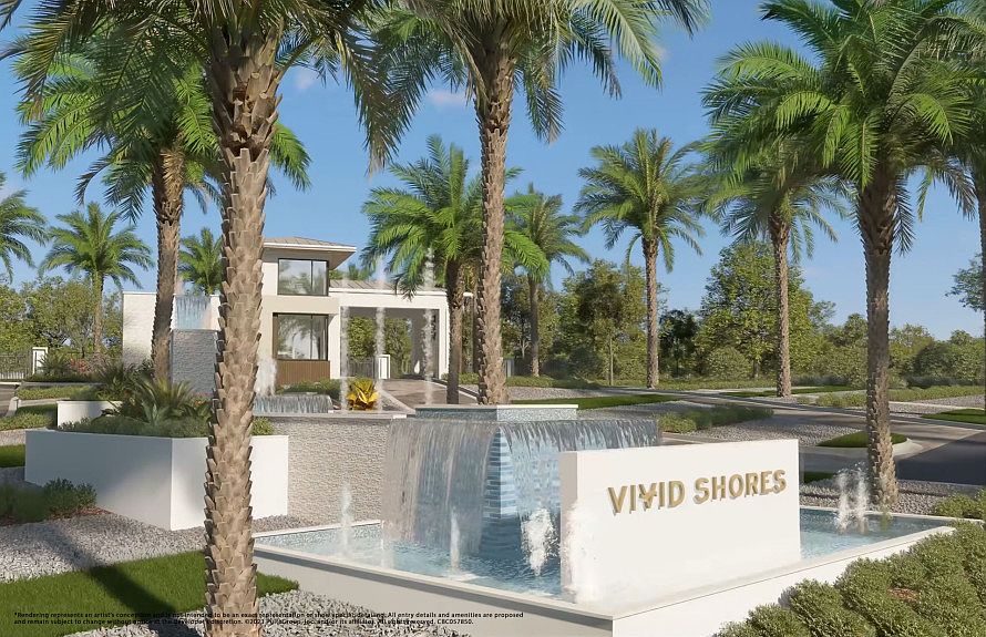 Entrance to Vivid Shores by Pulte Homes and Stock Development in Bonita Springs FL