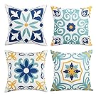 4 colorful outdoor pillow covers