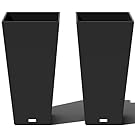 set of 2 black 30 in planters