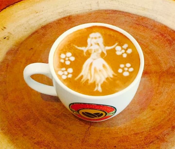 Waikiki Breakfast Latte Coffee Art