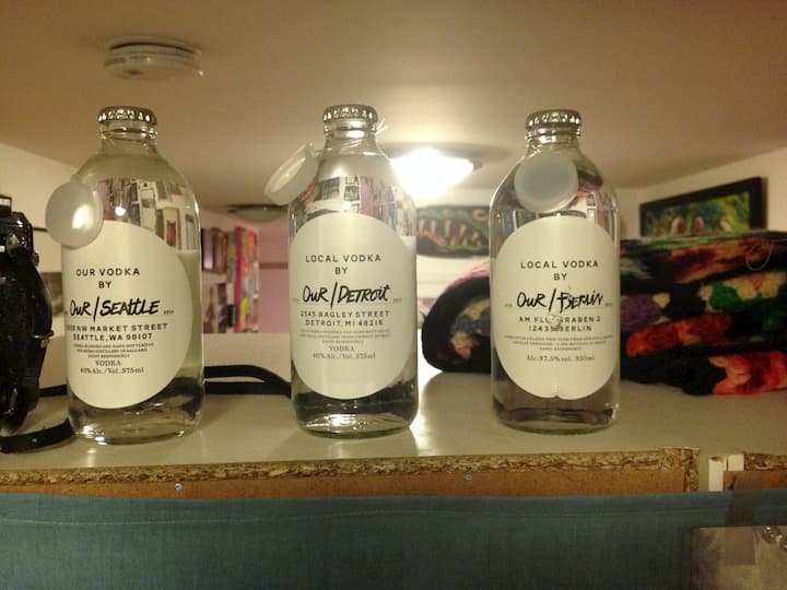 Dave's art on bottles