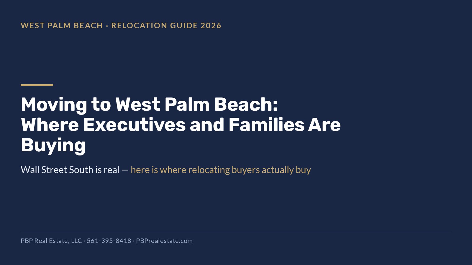 Moving to West Palm Beach neighborhoods guide
