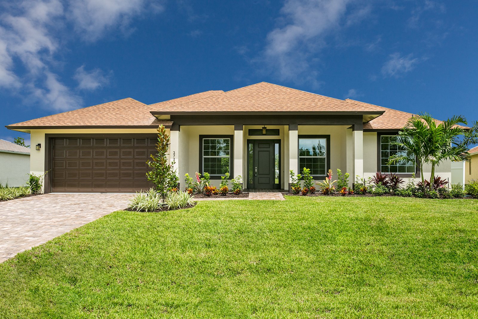 Home exterior in Southeast Florida on a sunny day