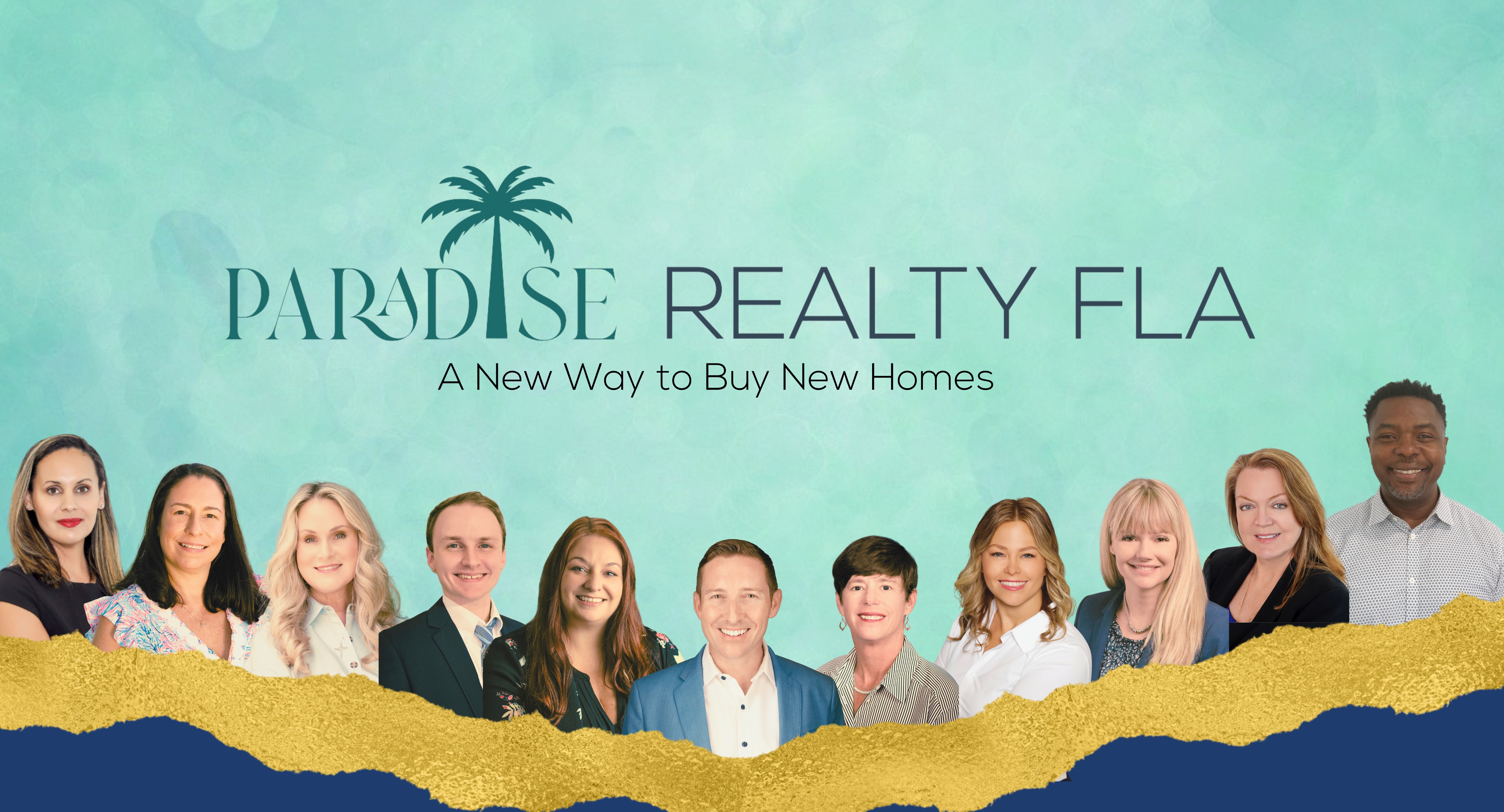 Paradise Realty FLA team headshots of agents smiling in professional attire