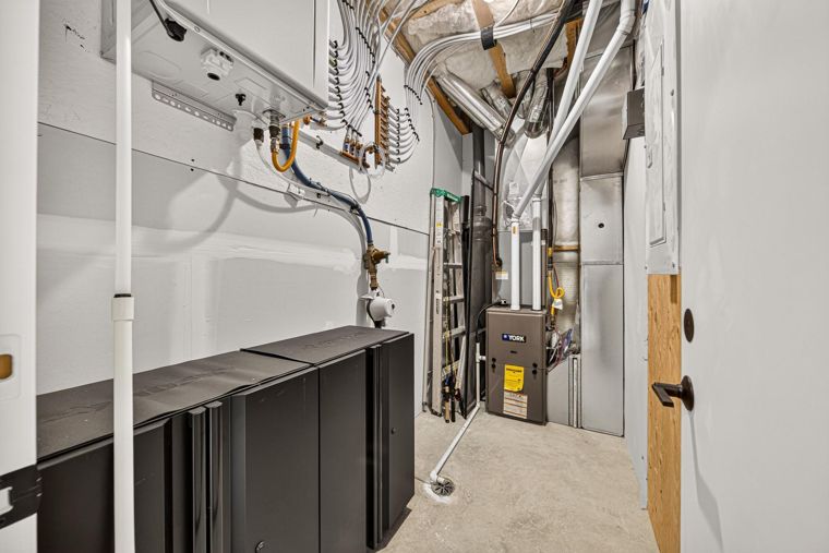 Mechanical equipment in the garage at 1731 Marina Estates Road