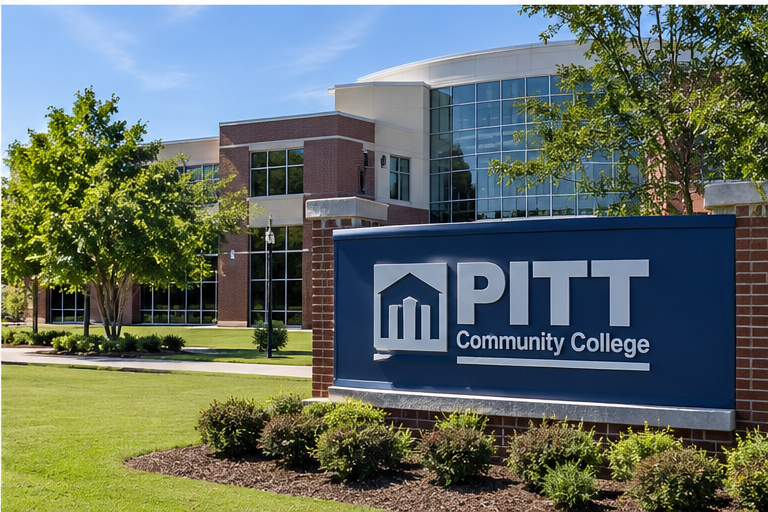 Pitt Community College campus in Winterville, North Carolina