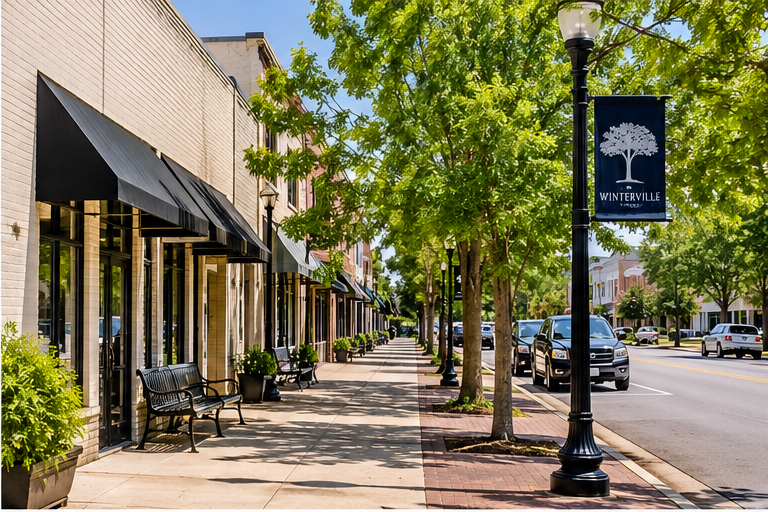 Downtown Winterville, North Carolina streetscape