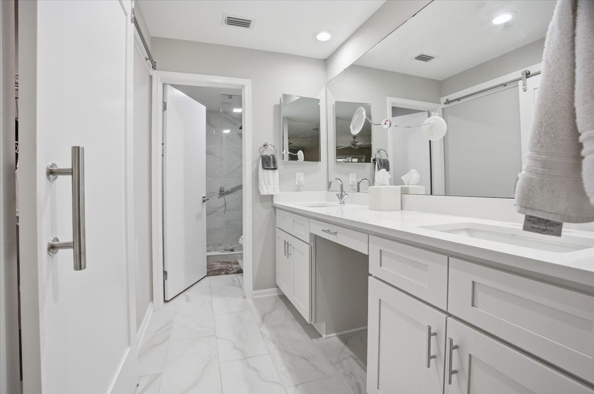 Remodeled bathroom at 94 Players Club Villas