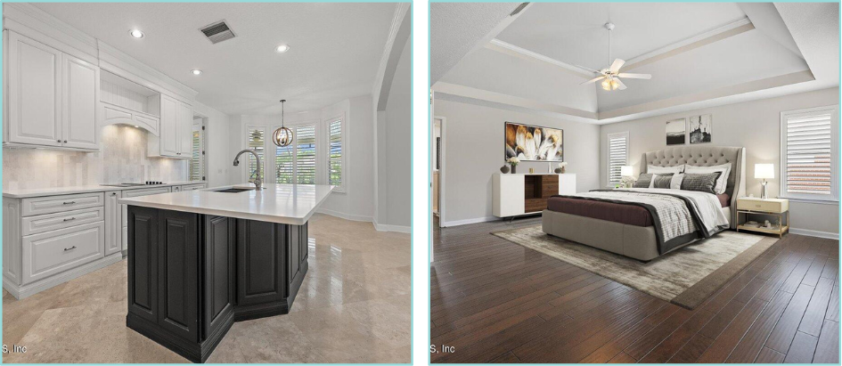 Kitchen and Master Bedroom of 413 Lakewood Run Drive, Ponte Vedra Beach, FL