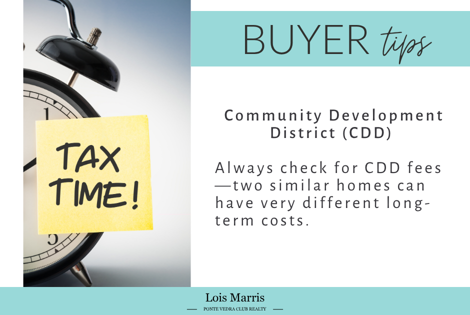 Home Buying Tip 12 - Florida CDD Fees Explained for Jacksonville and Ponte Vedra Buyers