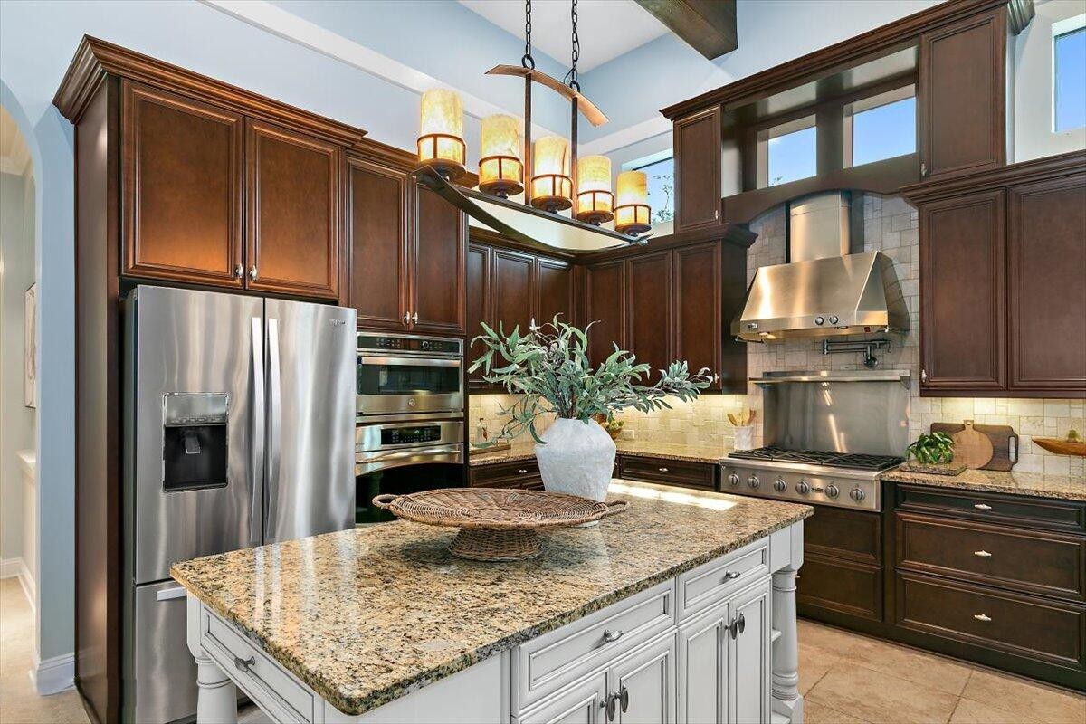 Chef's kitchen at 114 Montura Drive