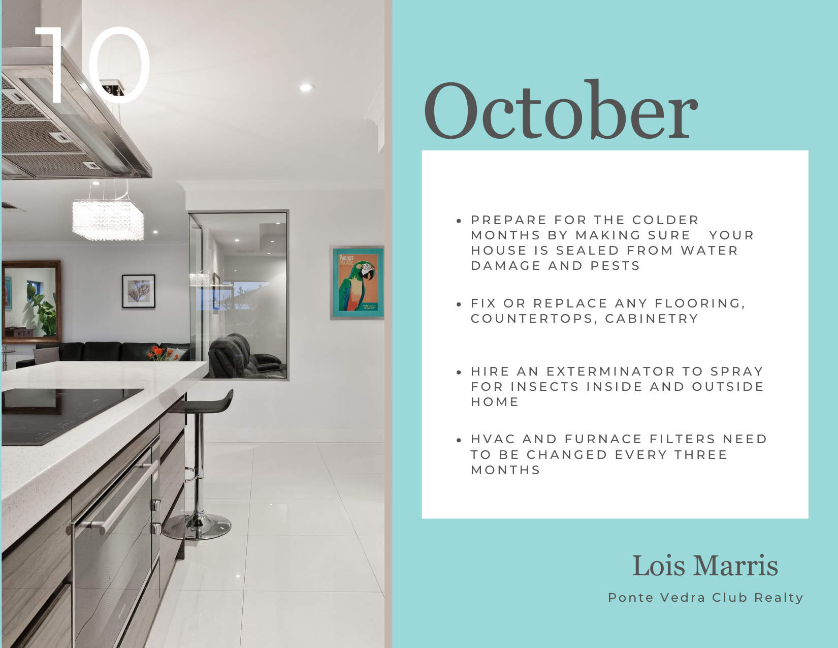 October Home Maintenance Plan