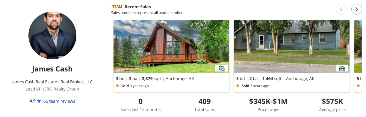 James Cash Real Estate Zillow Reviews