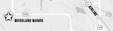 map location of Woodland Manor subdivision in Gonzales, LA