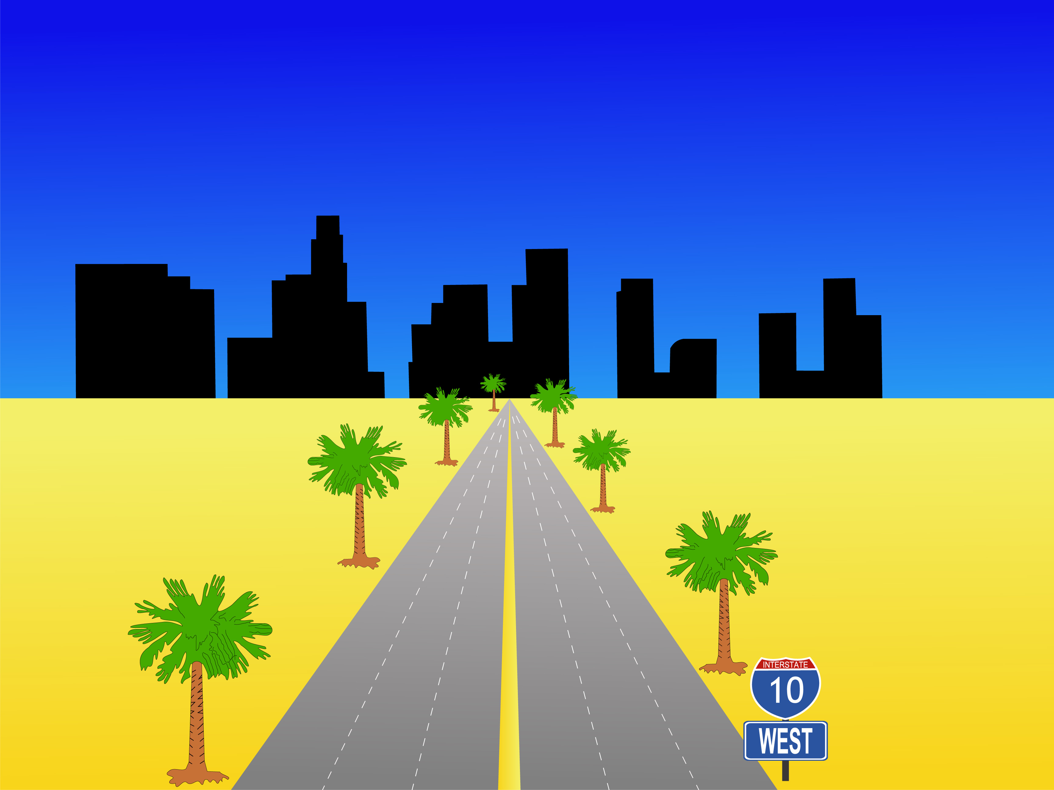 Interstate 10 From Palm Springs To Los Angeles CA