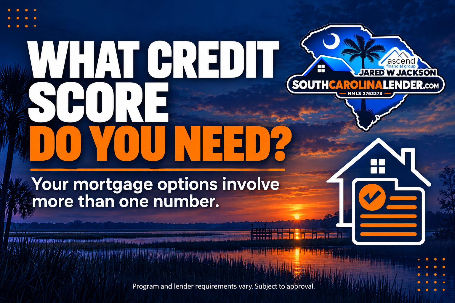 What credit score do you need to buy a home? Mortgage guidance from Jared W. Jackson, South Carolina Lender.