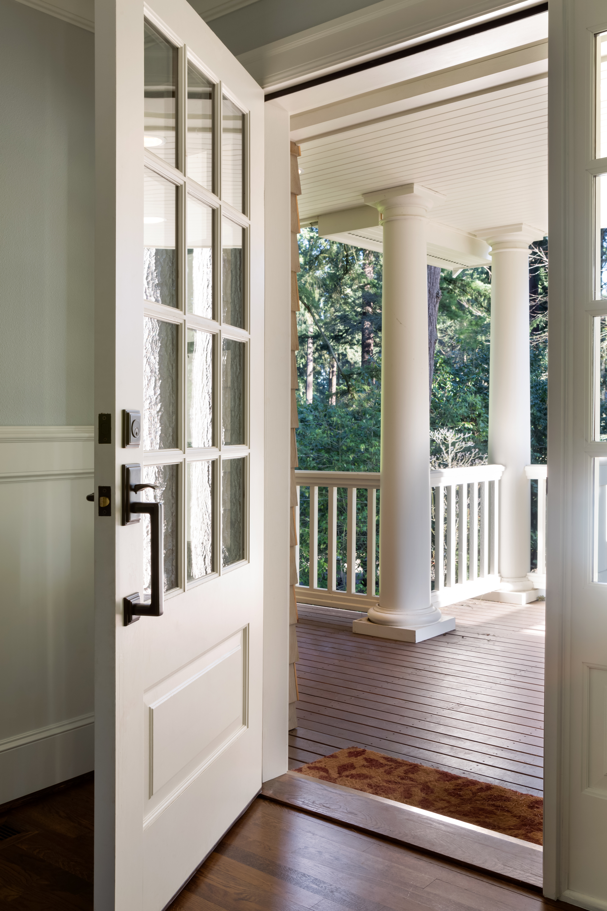Open front door welcoming buyers home