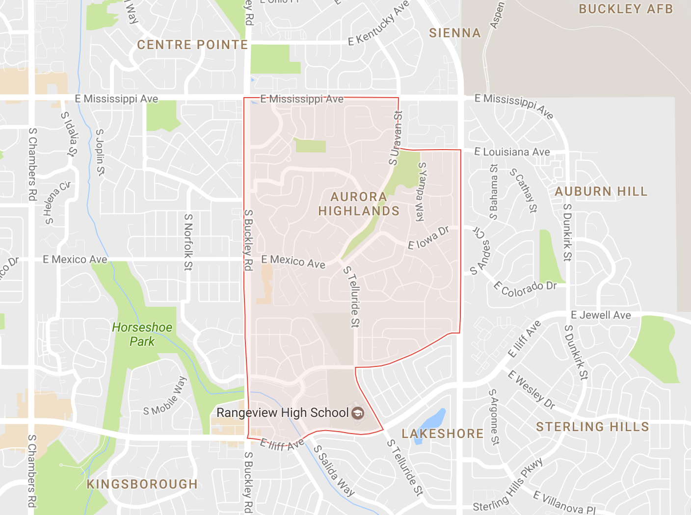 Aurora Highlands Neighborhood